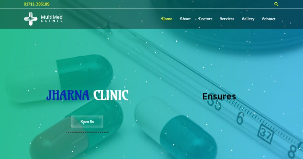 Jharna Clinic Website